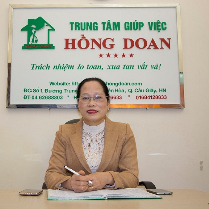 Cô Nguyễn Thị Hồng Doan - Giám đốc Trung tâm Giúp việc Hà Nội 